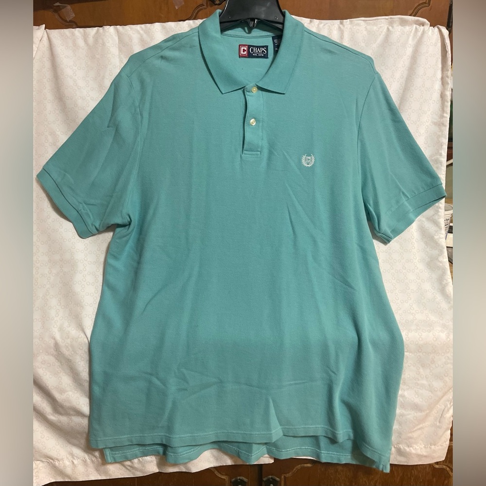 Chaps Men's Teal Polo Shirt Size XL